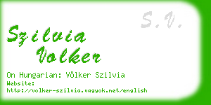 szilvia volker business card