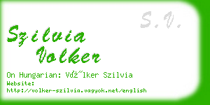 szilvia volker business card